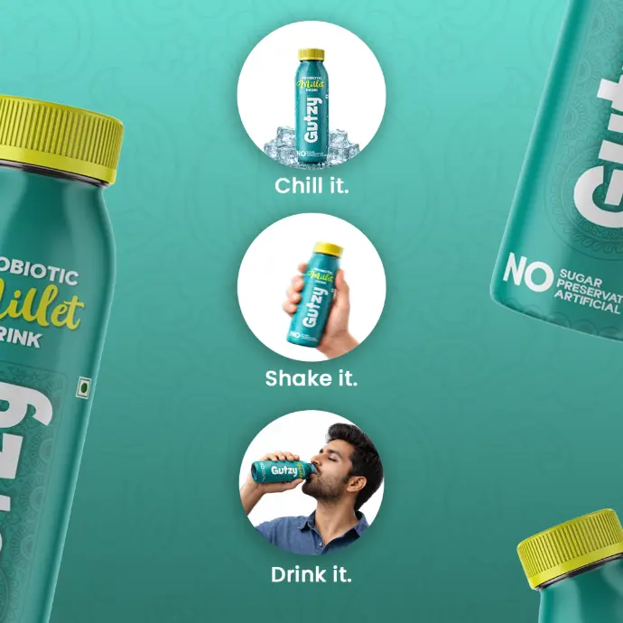 GUTZY (Probiotic millet drink 250 ml X 6 pcs)
