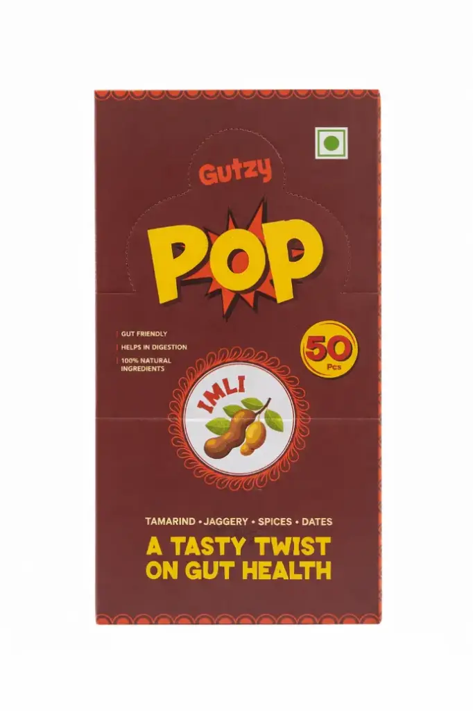 Gutzy Pop Imli Candy – Tamarind Flavoured Candy (50 Pcs | Pack of 2)