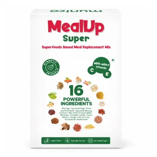Munico Meal Replacement Mix with 16 Superfoods for Weight Management | No Added Sugar | High Fibre with Sprouted Ragi & Millets | Vitamin C & E Health Mix Powder (250g, Pack of 2)