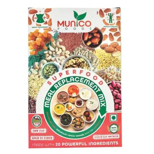 Munico Millet-Based Meal Replacement Mix Powder | Balanced Nutrition | No Artificial Ingredients | Healthy Millet Mix for Daily Use (400g, Pack of 3)